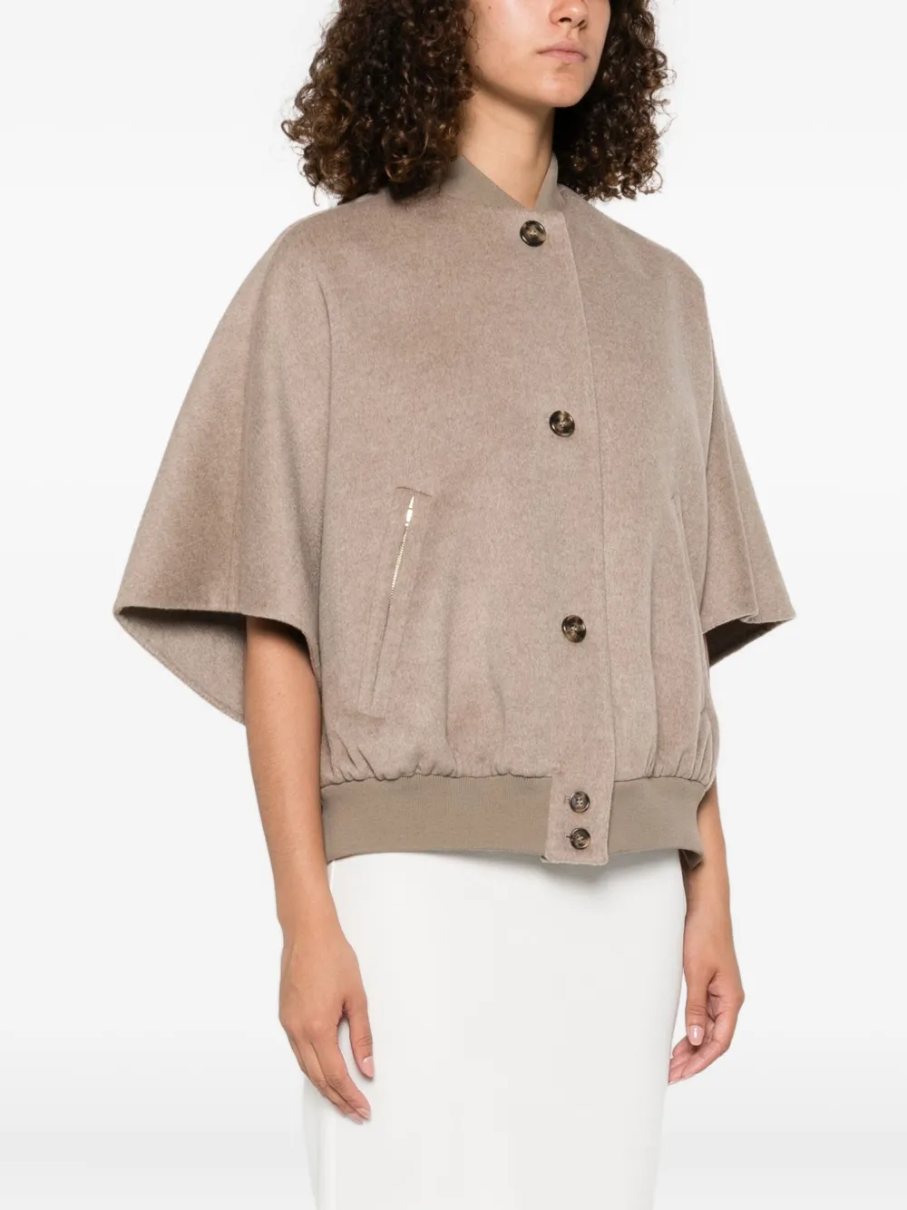 Max Mara cape wool coat Beige