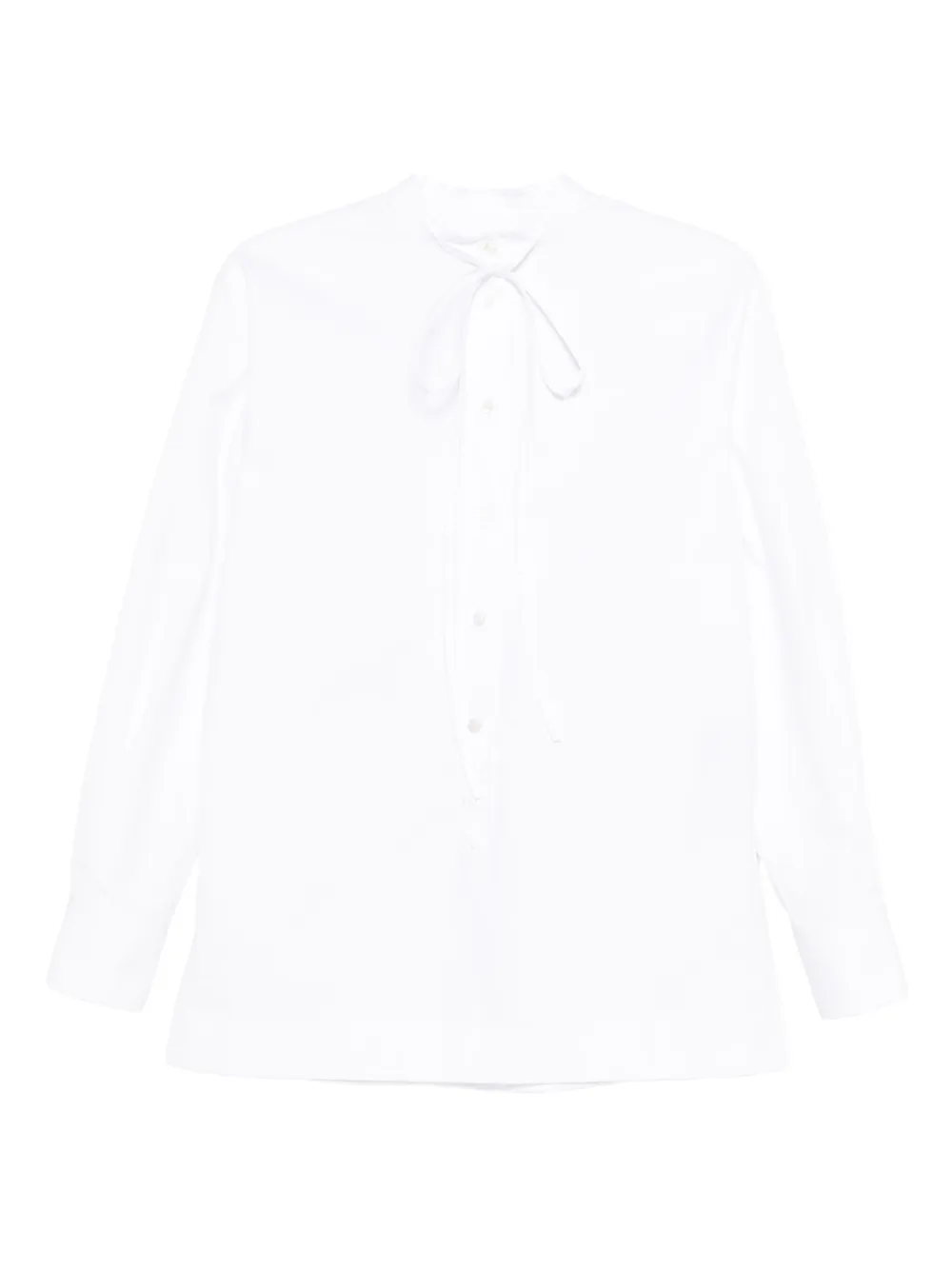 Gucci Top met lange mouwen en gestrikte hals Wit