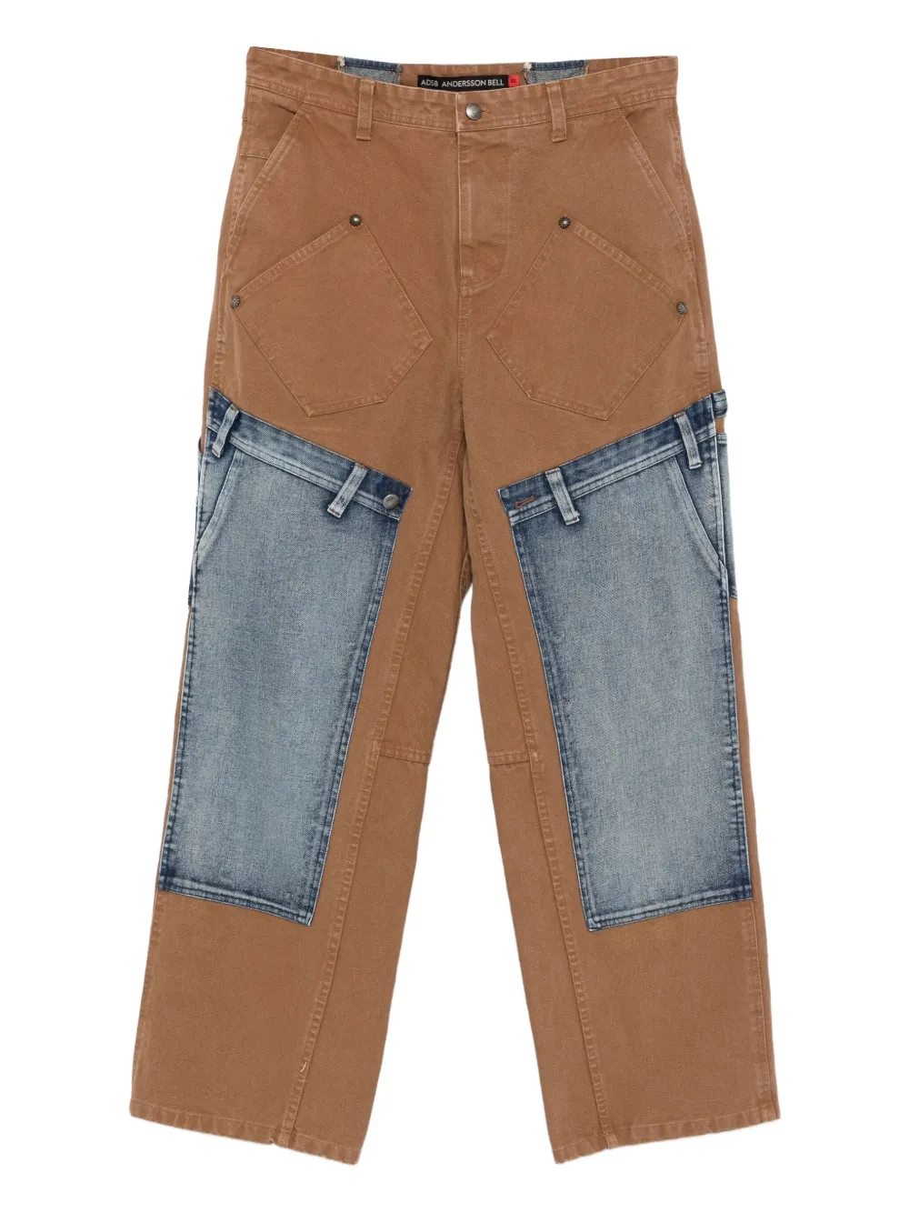 Andersson Bell Jeans met patchwork Bruin