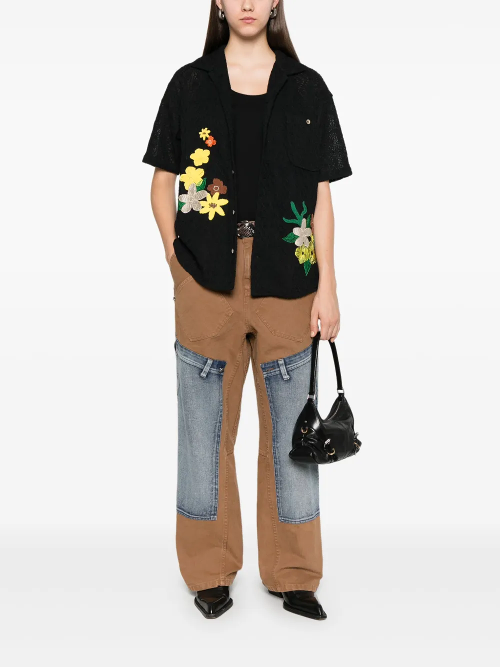 Andersson Bell Jeans met patchwork Bruin