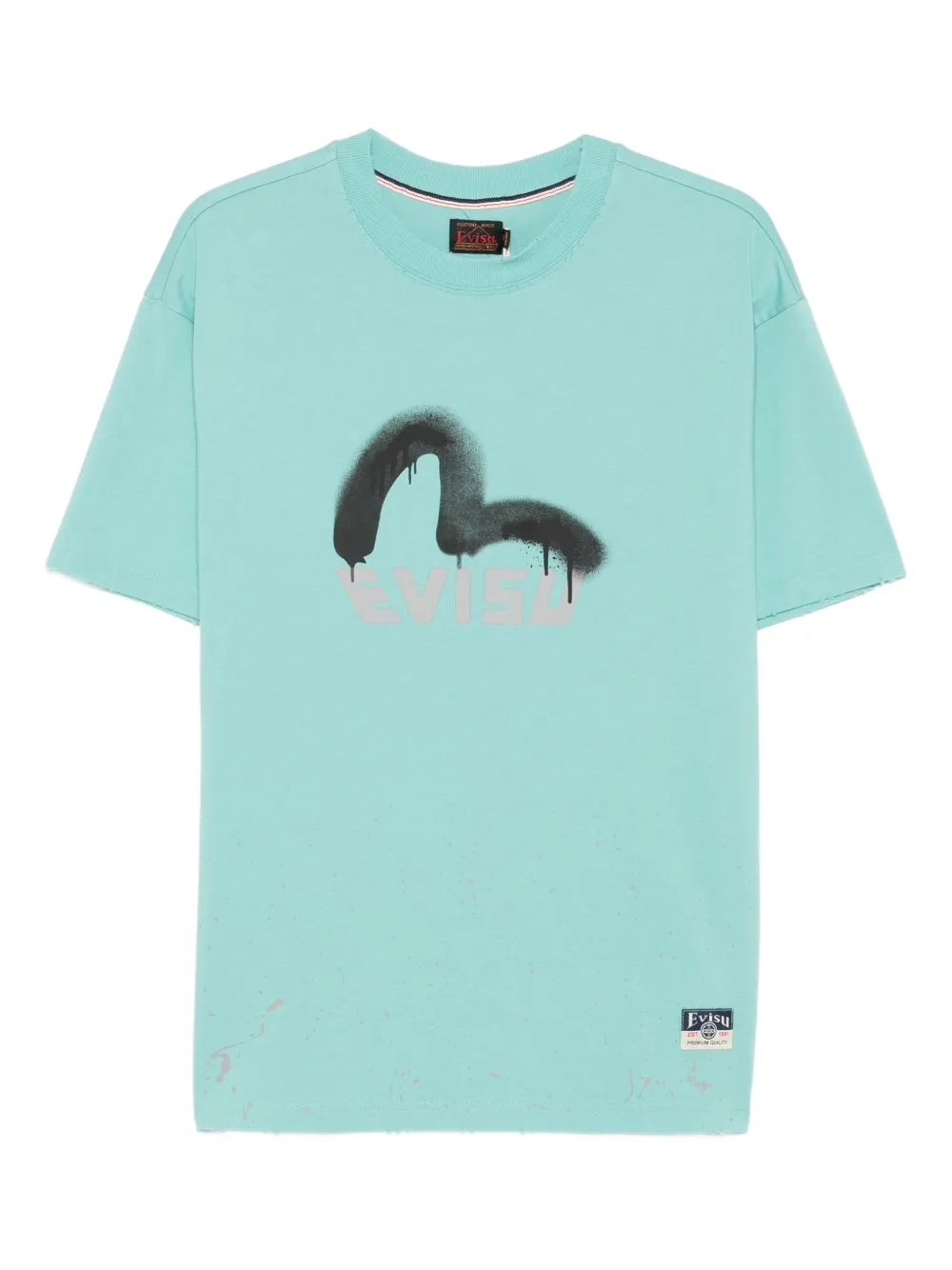 EVISU T-shirt met logoprint Groen