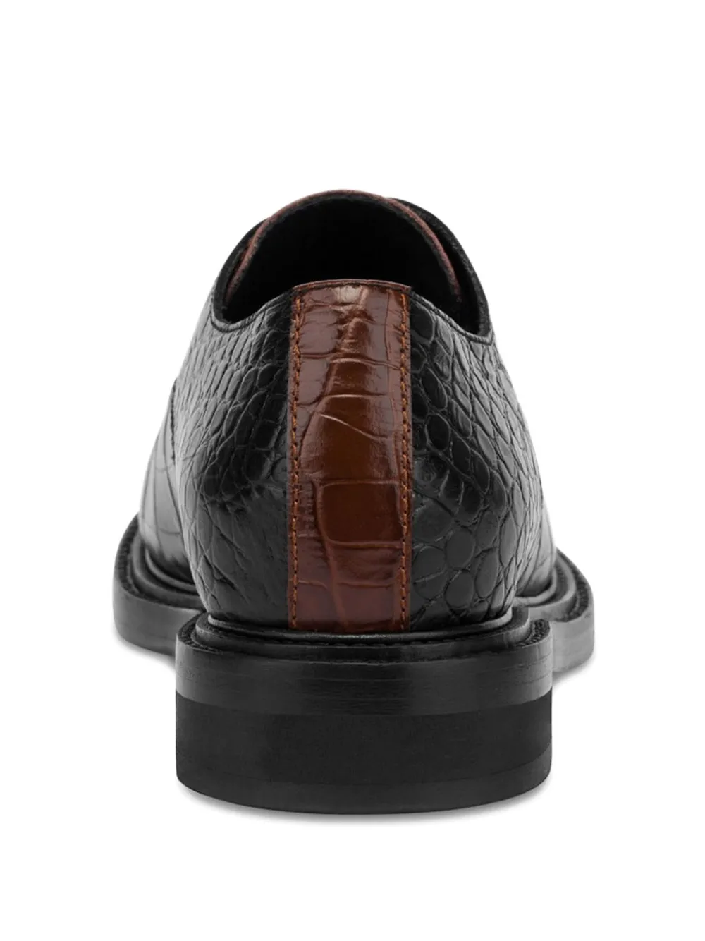 Moschino crocodile-embossed derby shoes Black