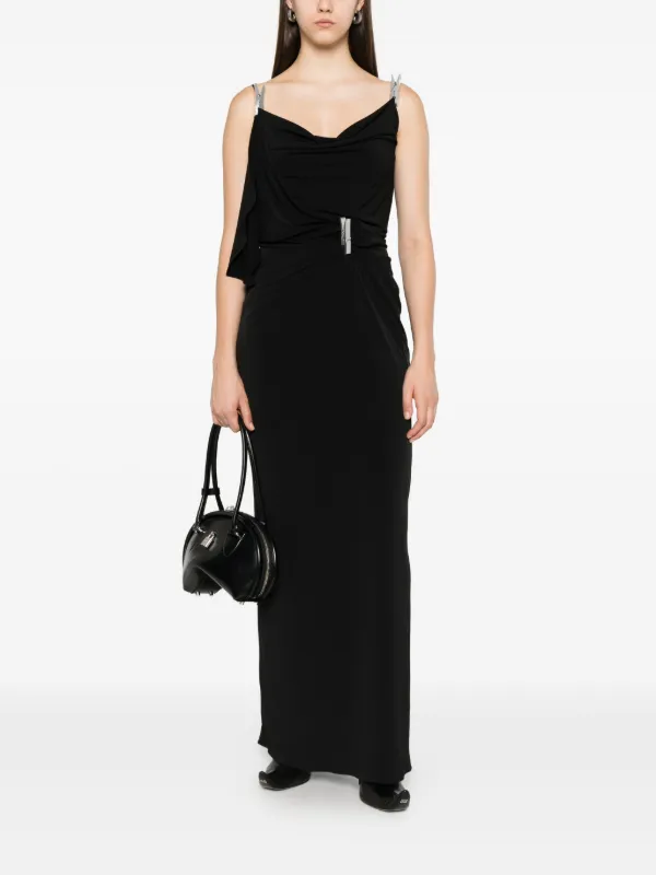 Coperni Draped washing-clip Evening Dress | Black | FARFETCH UZ