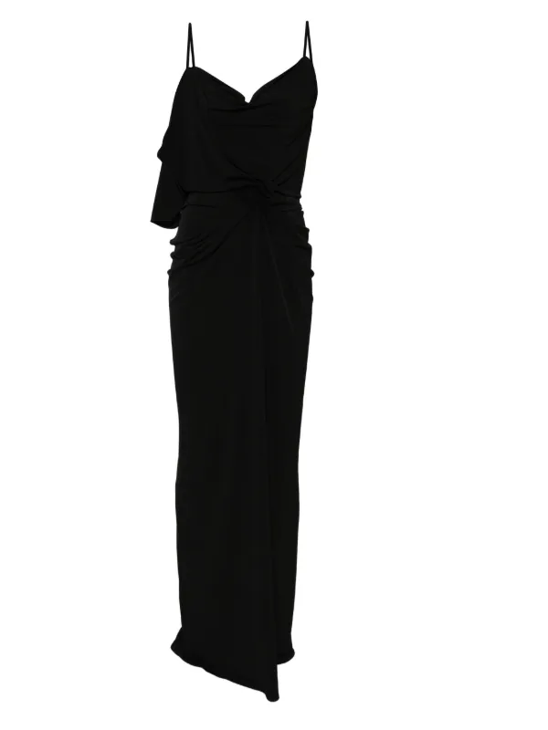 Coperni Draped washing-clip Evening Dress | Black | FARFETCH PL