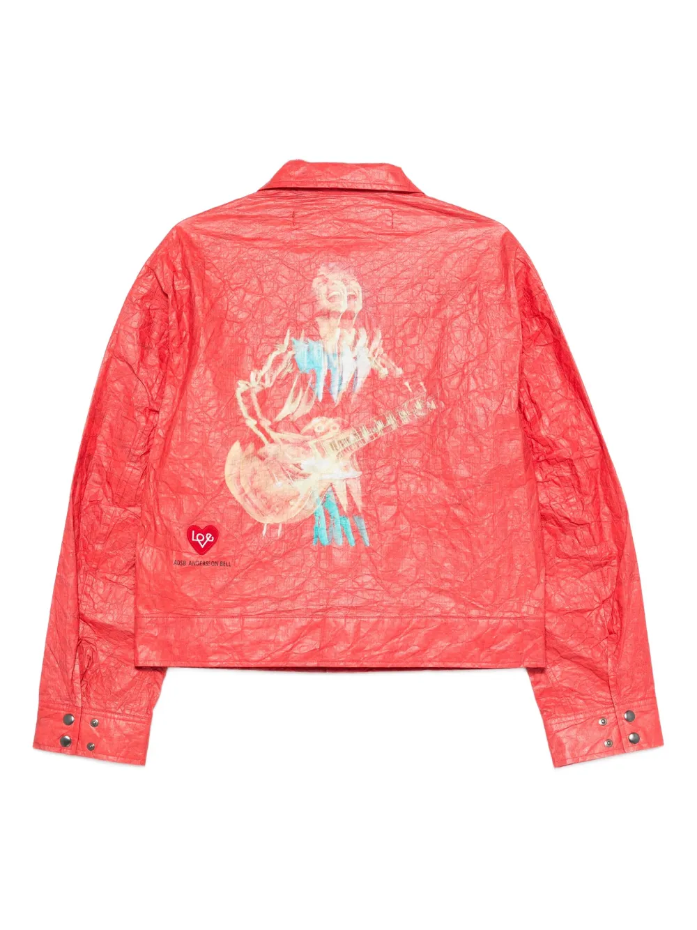 Andersson Bell Tyvek jack met gitarist-print Rood
