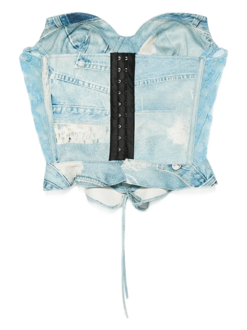 Andersson Bell denim-print corset top | Blouses | Image 2