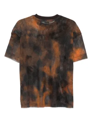 ★ANDERSSON BELL★ Cow Printed Mesh T-Shirt COW PRINTED MESH T-SHIRTS atb1288m(BROWN) – Andersson Bell
