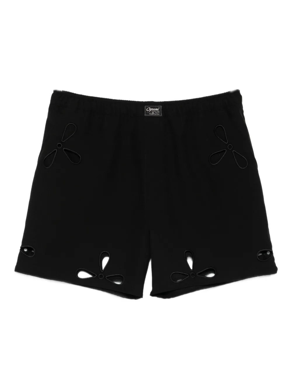 Coperni petal cut-out shorts - BLACK