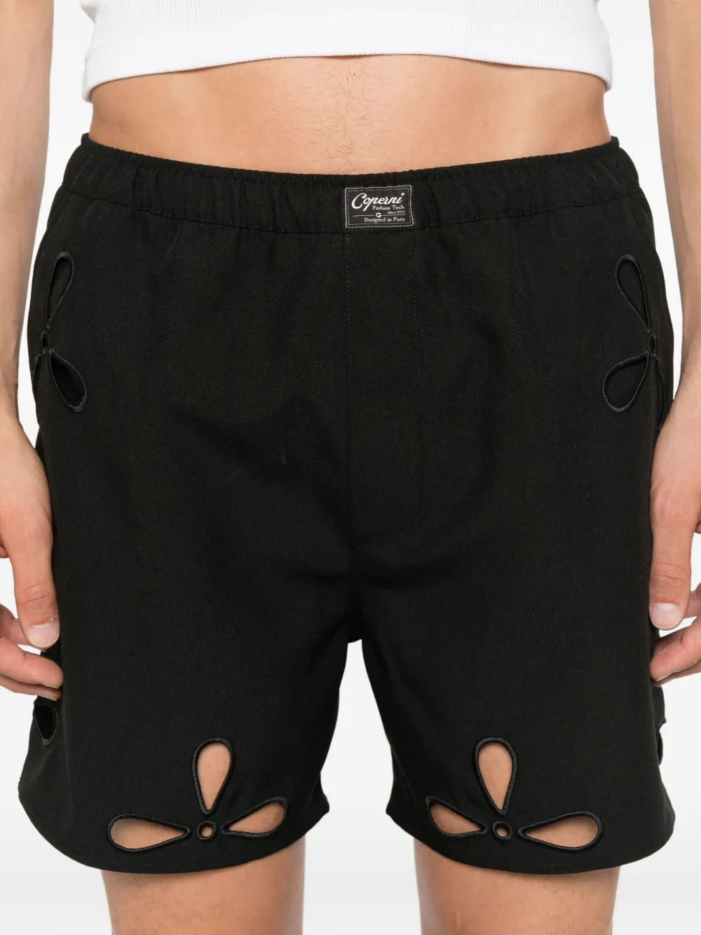 Coperni Shorts met uitgesneden details BLACK