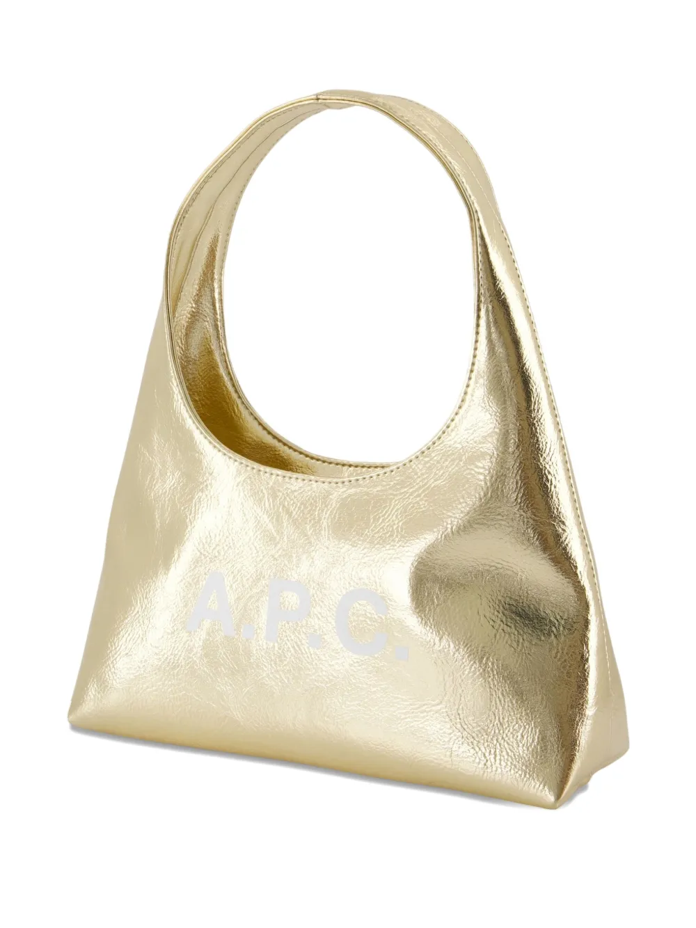 A.P.C. Baby Ninon metallic schoudertas Goud