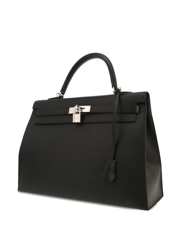Hermès Pre-Owned ケリー 35 バッグ | ブラック | FARFETCH JP