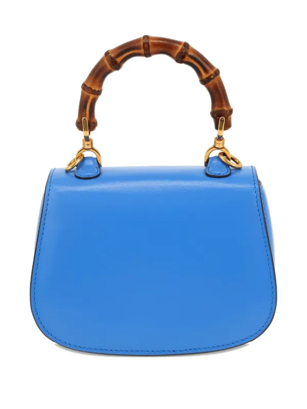 Gucci Pre-Owned 2020s Bamboo top-handle cross-body Bag | Blue