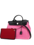 Hermès Pre-Owned colour-block canvas handbag - Pink