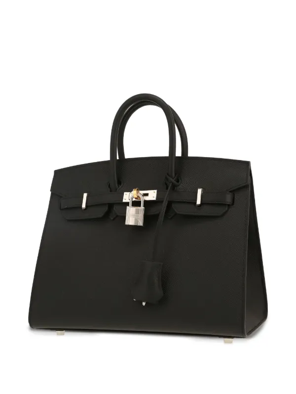 バーキン25.ブラック.トートバッグ.ハンドバック Hermès Pre-Owned バーキン 25 ハンドバッグ | ブラック | FARFETCH JP