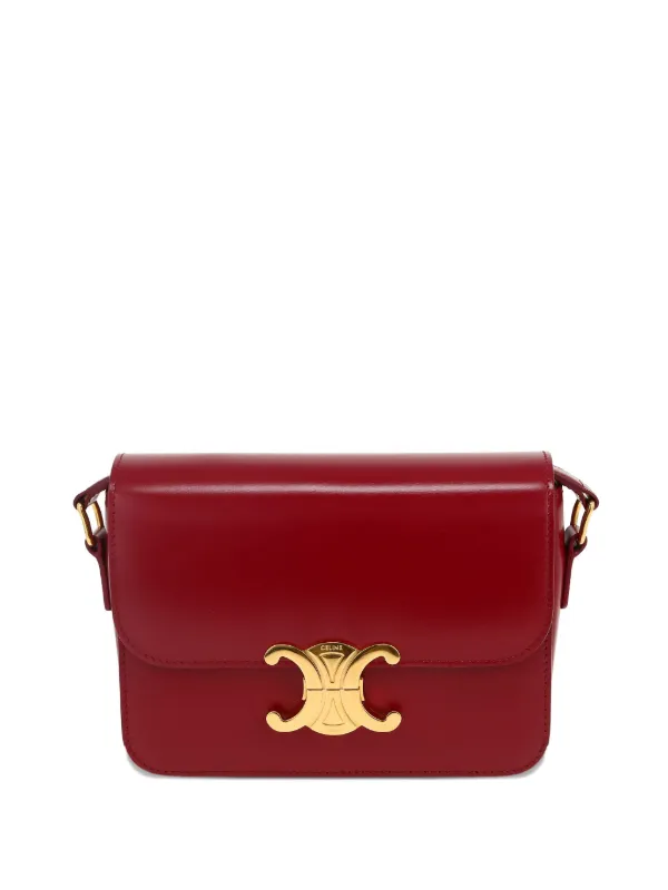 CELINE セリーヌ ティーンタッセルショルダーバッグ レッド Celine Pre-Owned Triomphe Teen Shoulder Bag | Red | FARFETCH