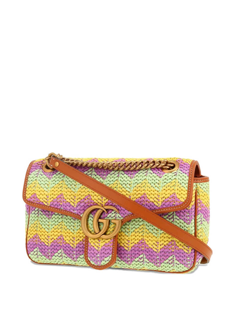 Pre-owned Gucci Gg Marmont Shoulder Bag In Yellow