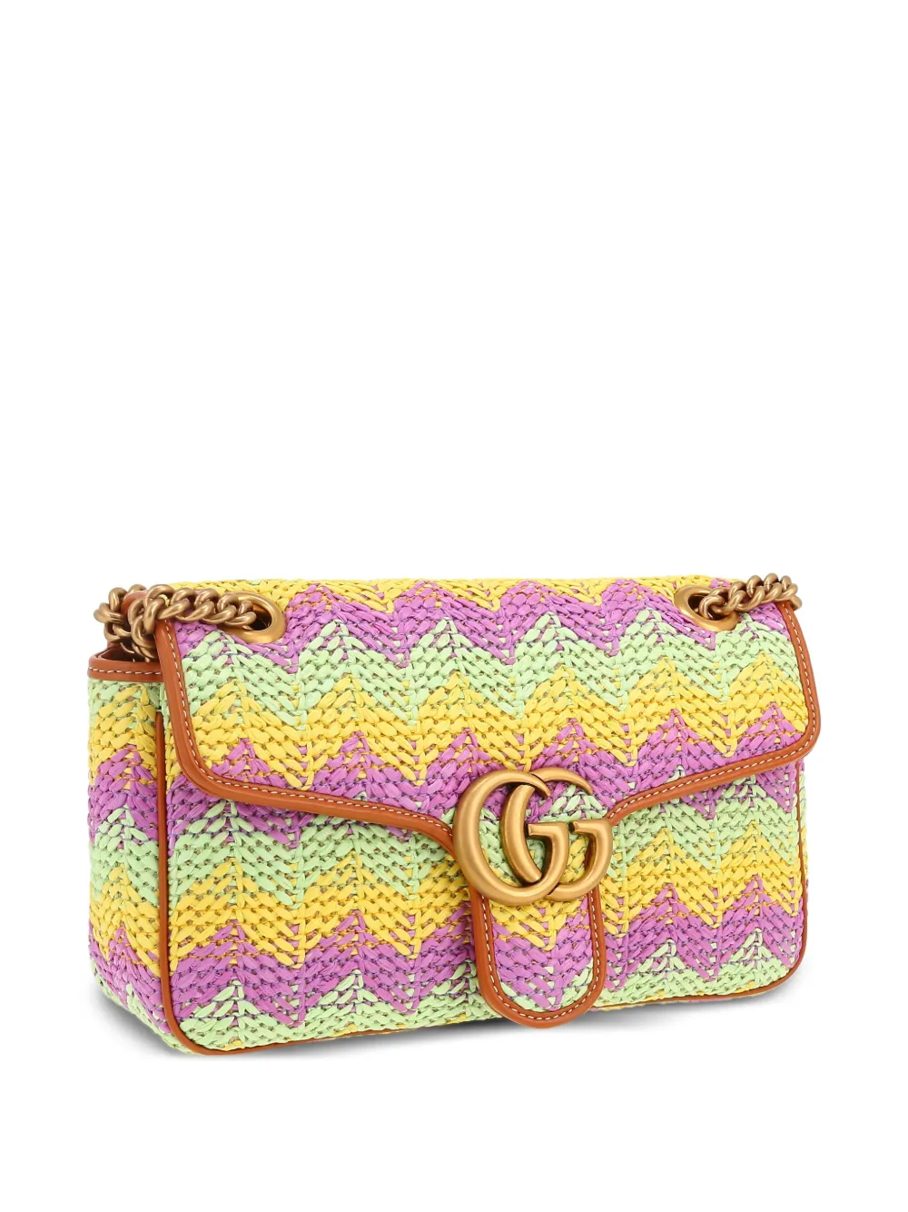 Pre-owned Gucci Gg Marmont Shoulder Bag In Yellow