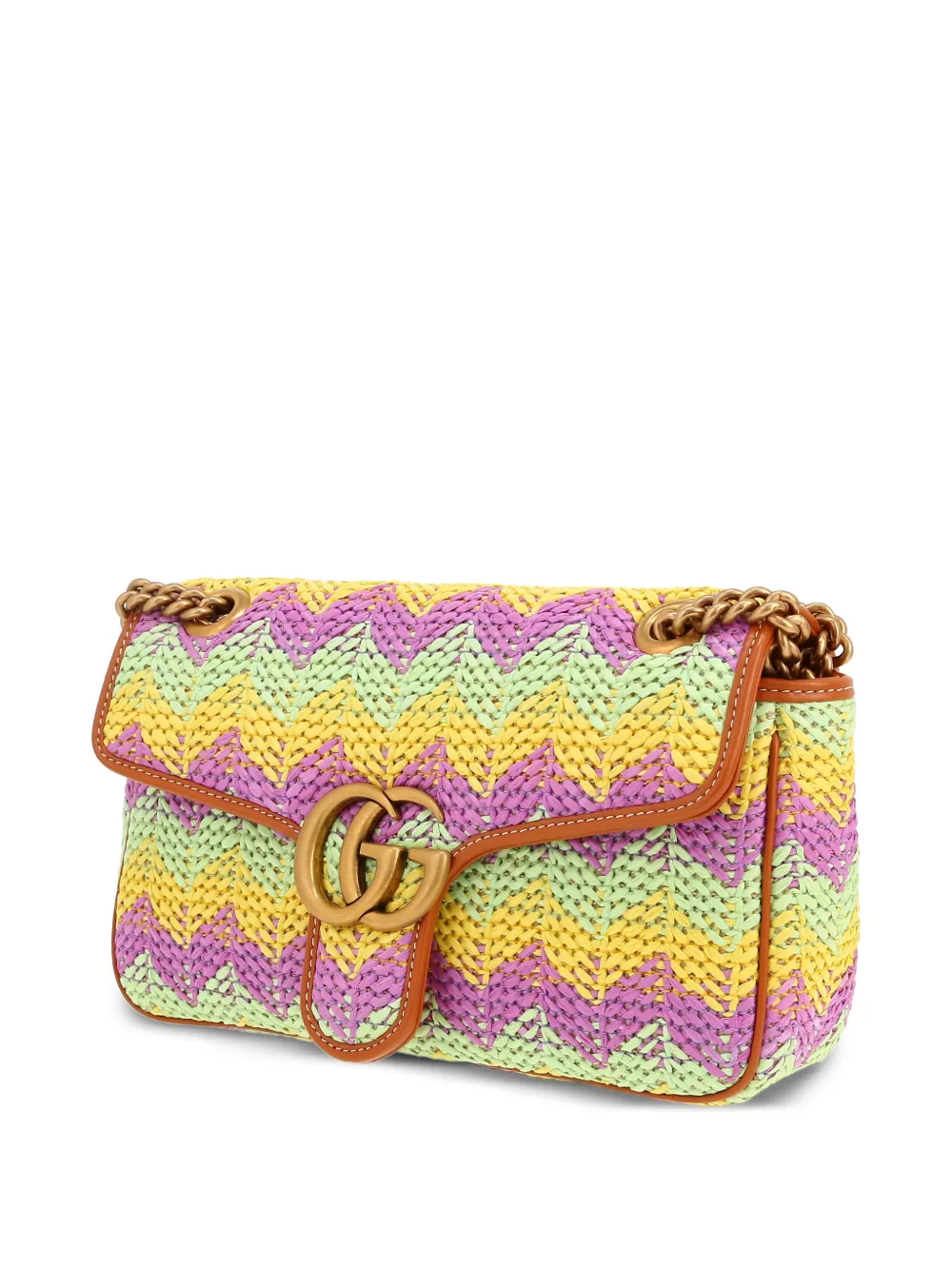 Pre-owned Gucci Gg Marmont Shoulder Bag In Yellow
