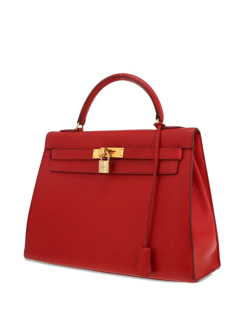 Pre-owned Hermes Kelly 32 Handbag In Red