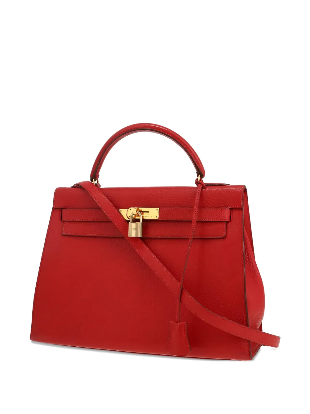 Pre-owned Hermes Kelly 32 Handbag In Red