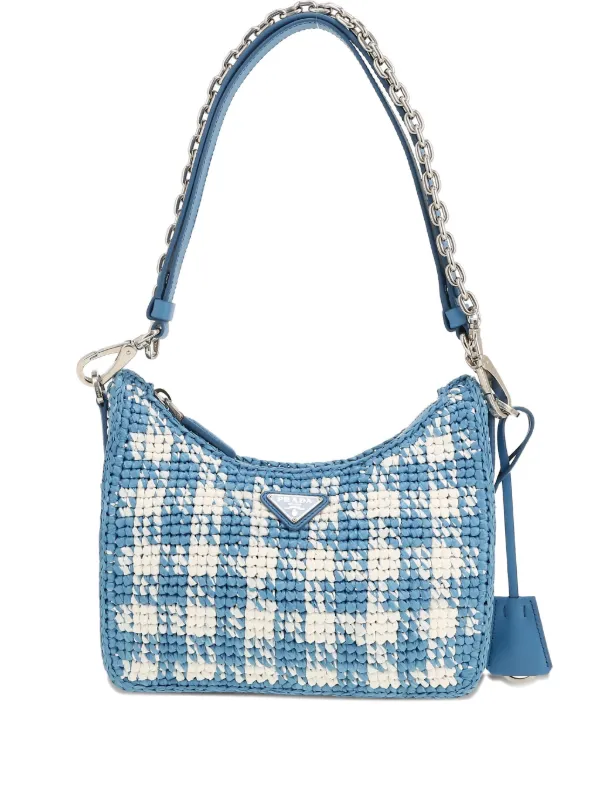 Prada Pre-owned 1978 Mini Re-edition Shoulder Bag in Blue