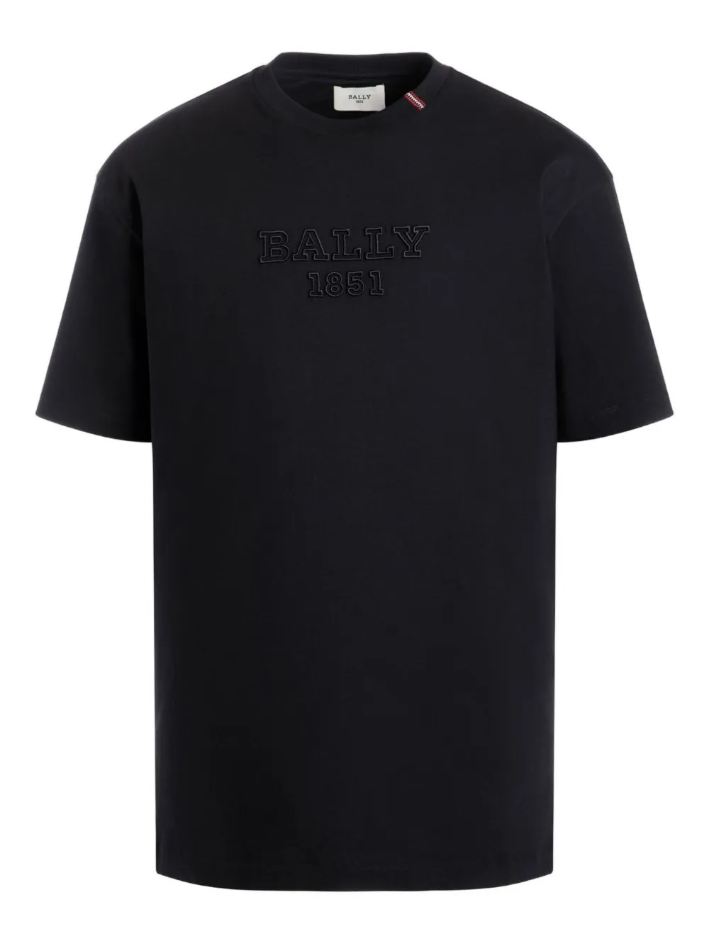Bally logo-embroidered T-shirt Zwart
