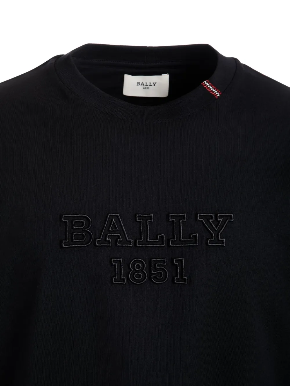 Bally logo-embroidered T-shirt Zwart