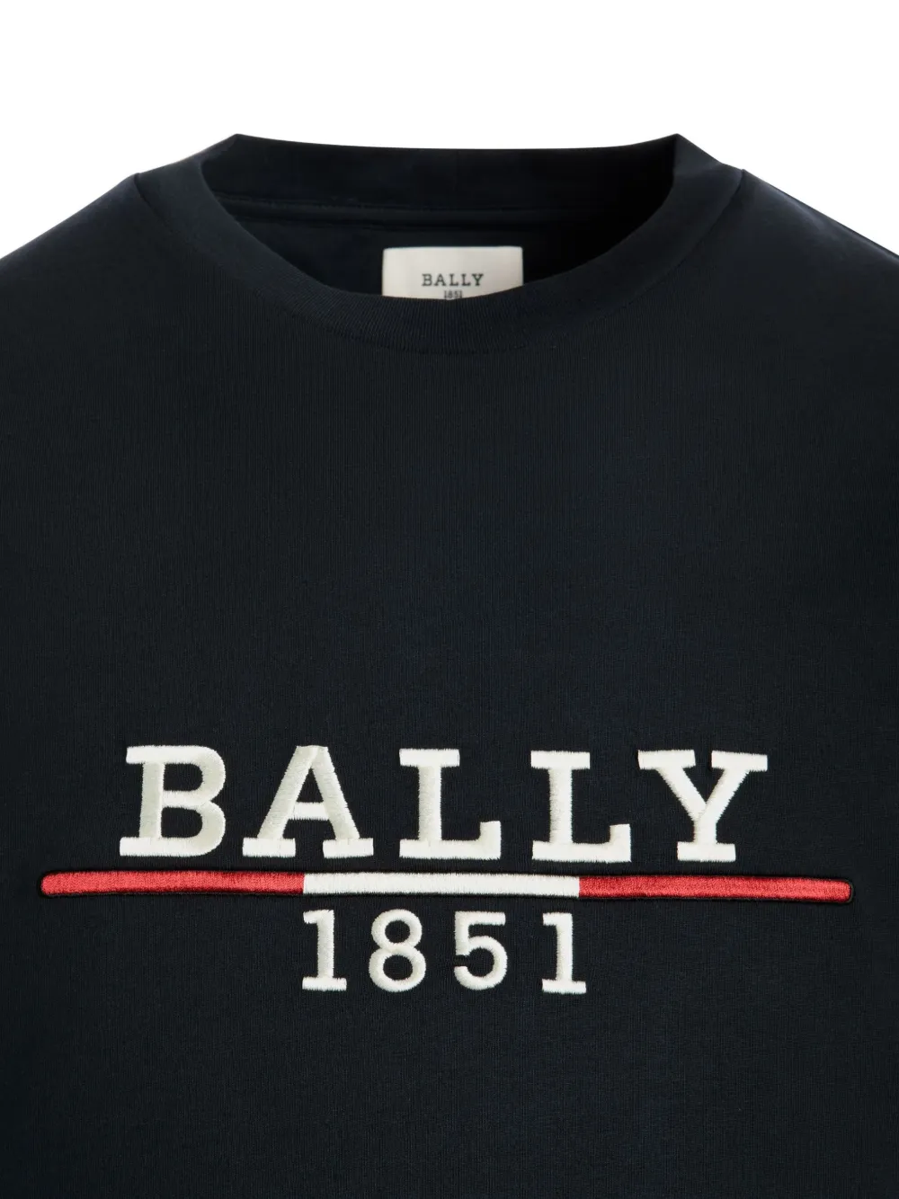 Bally embroidered logo T-shirt Blauw