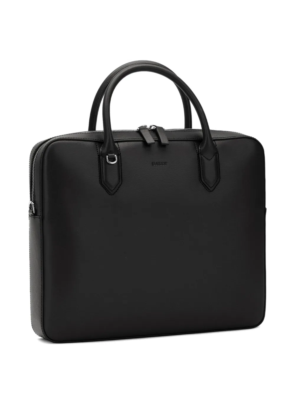 Bally Leren aktetas Zwart