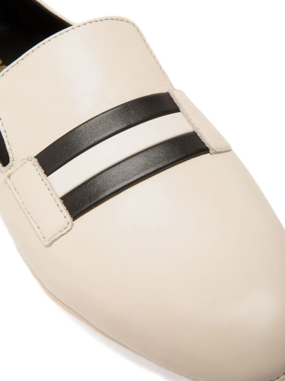 Bally ribbon-detail leather slippers White