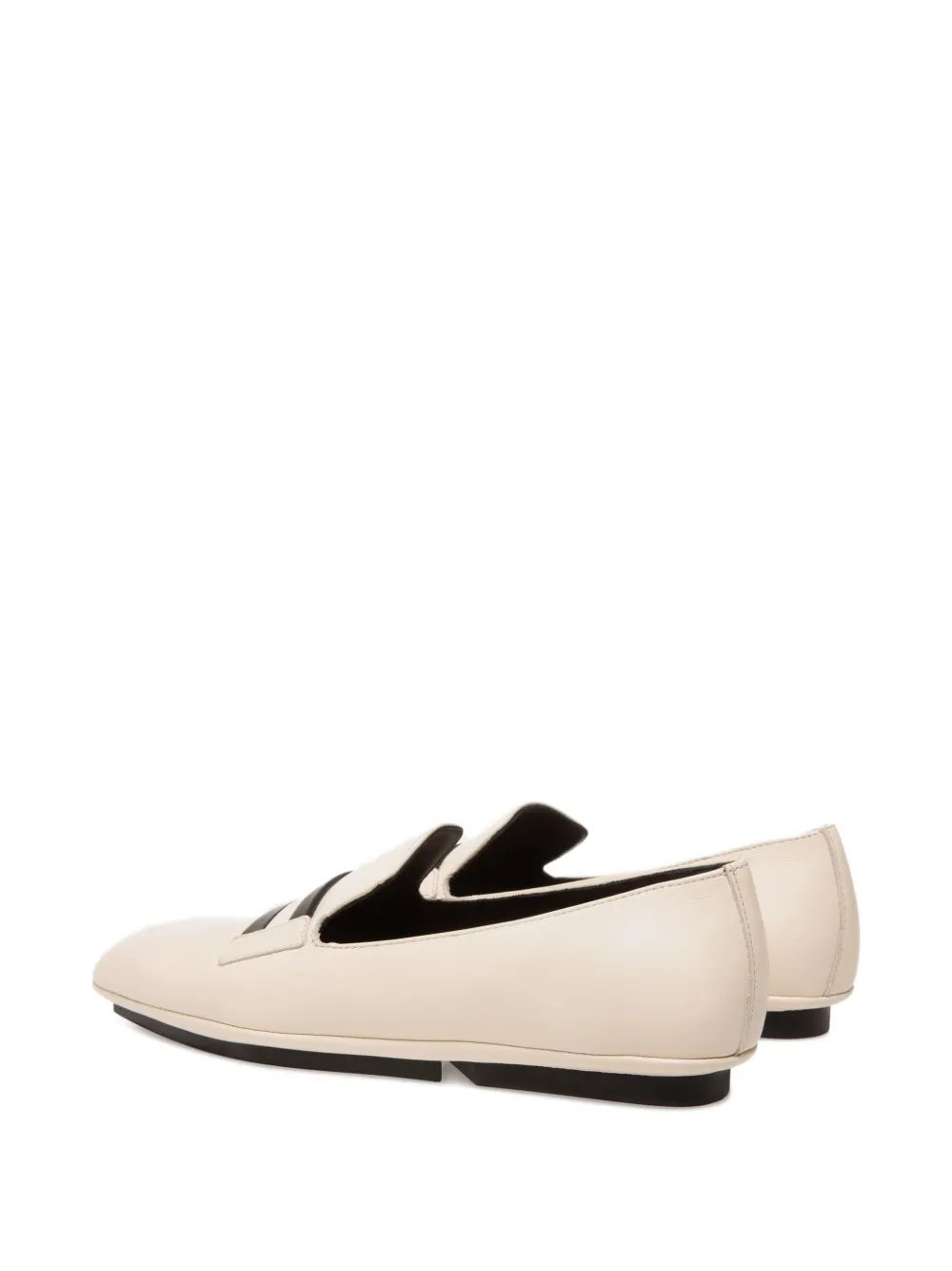 Bally ribbon-detail leather slippers White
