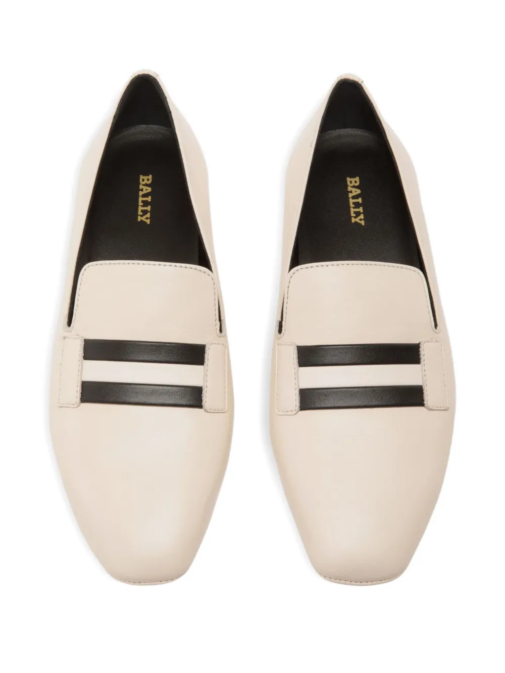 Bally ribbon-detail leather slippers White