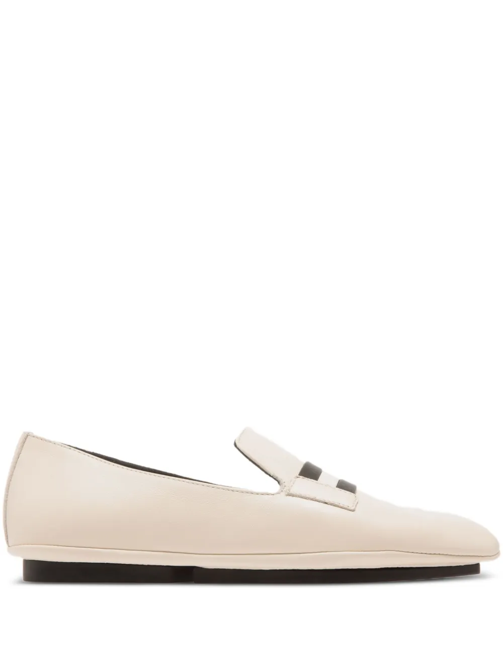 Bally ribbon-detail leather slippers White
