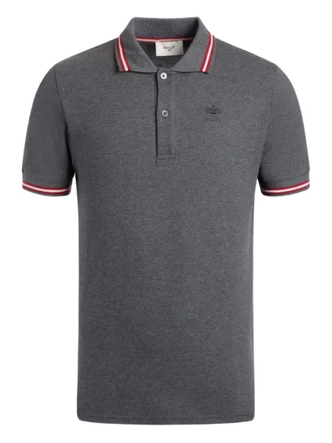 Bally piqué-knit embroidered-logo polo shirt