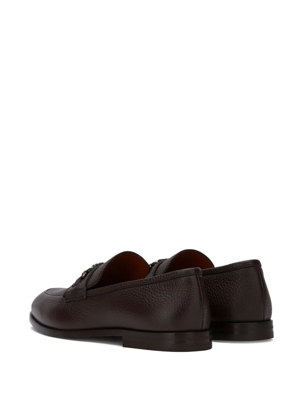 Bally grained-leather buckle-detail loafers Brown
