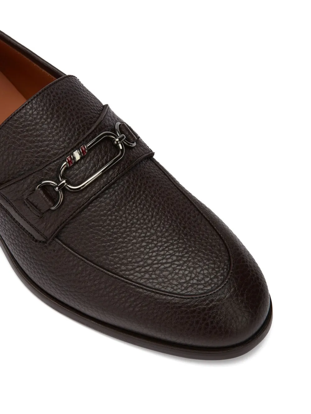 Bally grained-leather buckle-detail loafers Brown