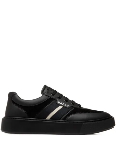 Bally side-stripe leather sneakers