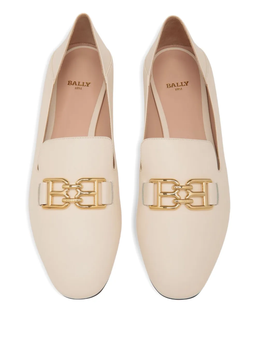 Bally B-Chain leather loafers White