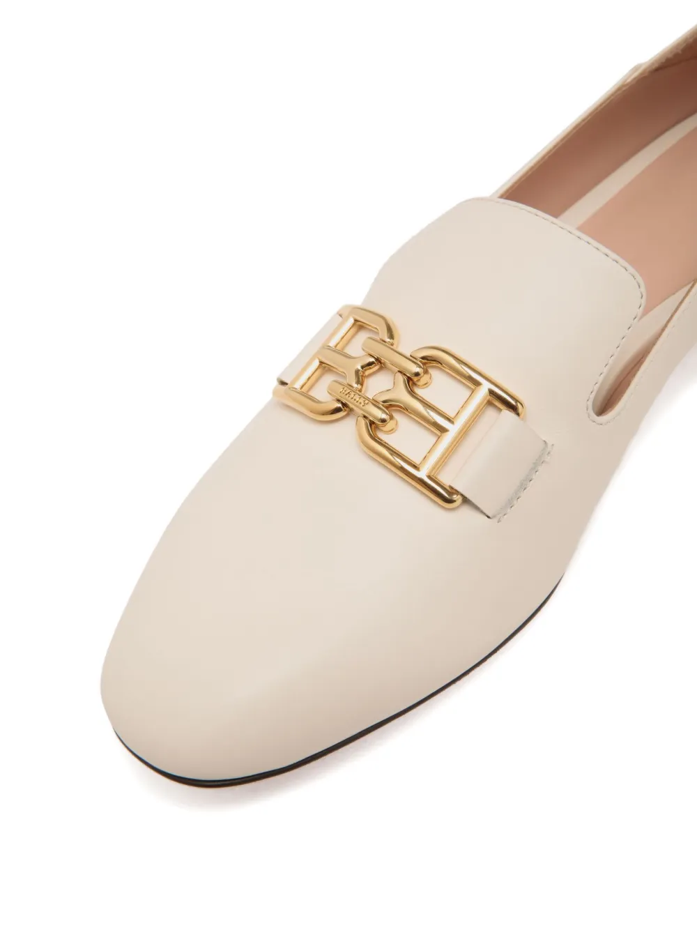 Bally B-Chain leather loafers White