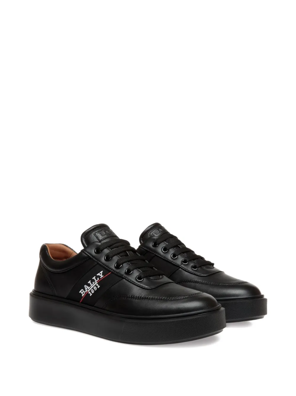 Bally Leren sneakers Zwart