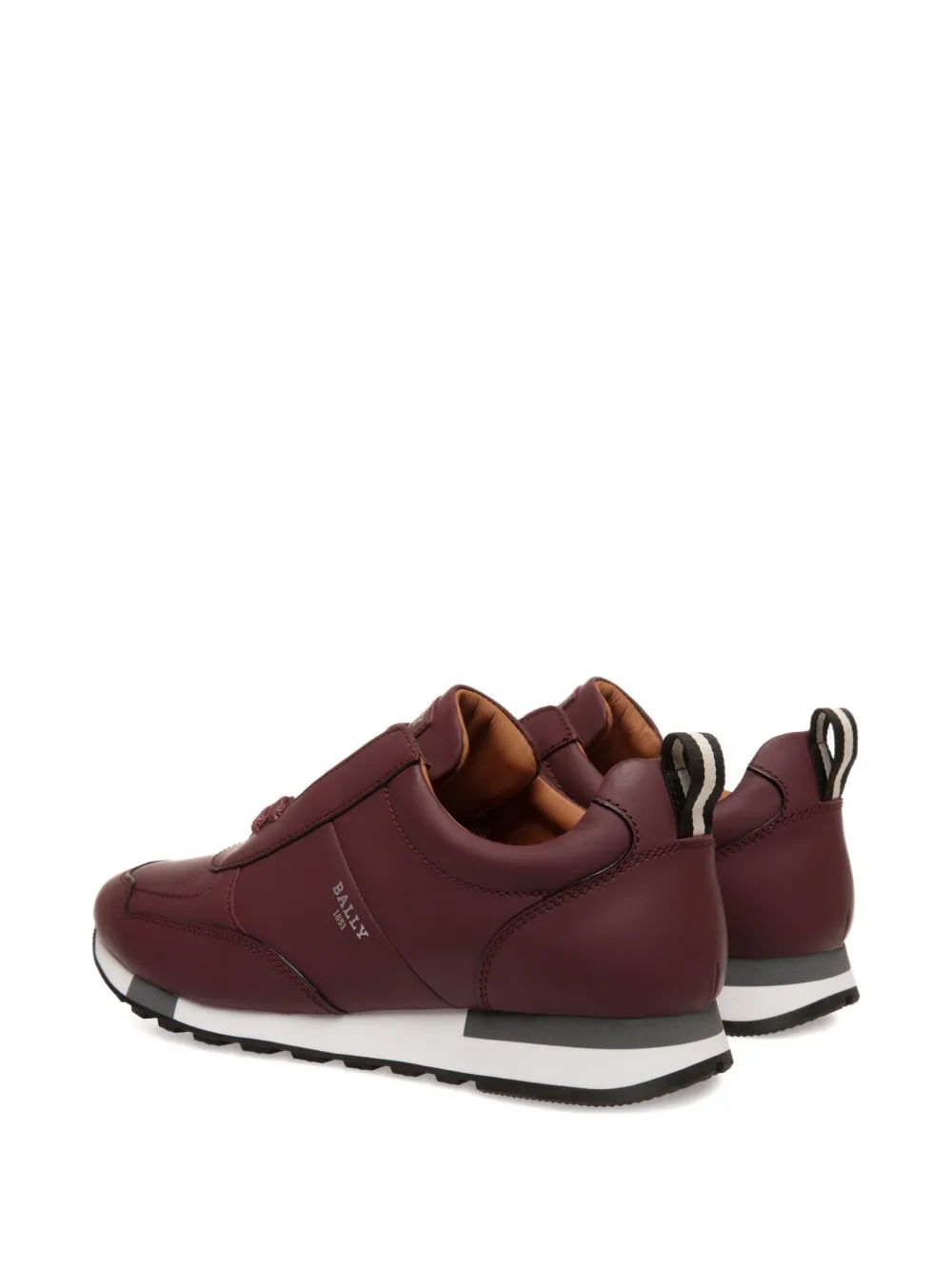 Bally leather logo sneakers Red