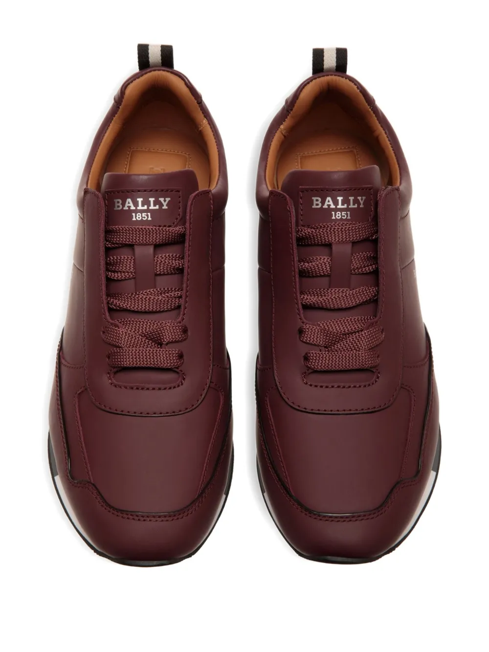 Bally leather logo sneakers Red