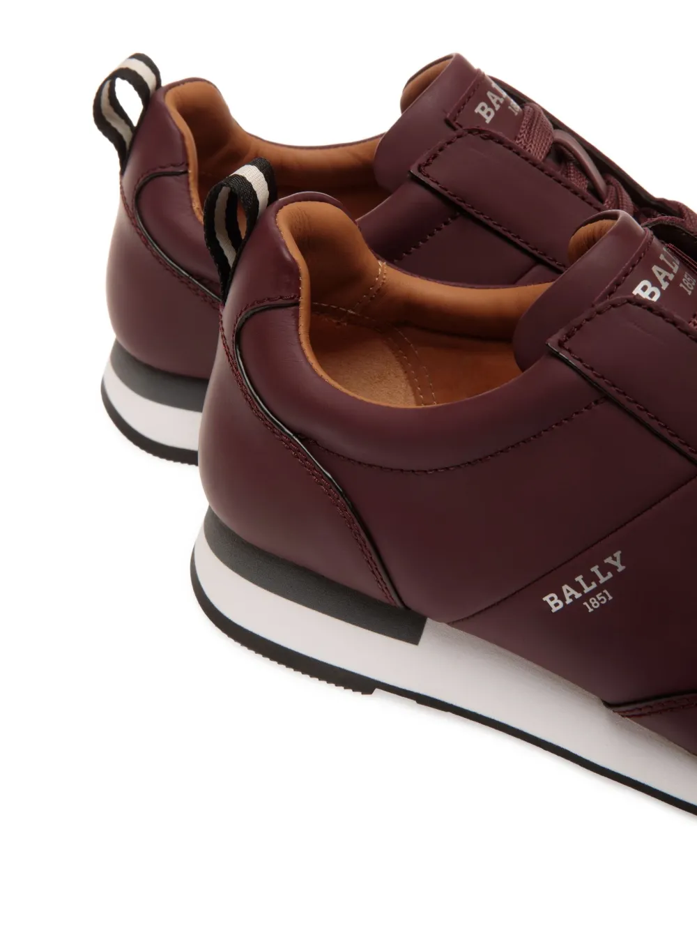 Bally leather logo sneakers Red