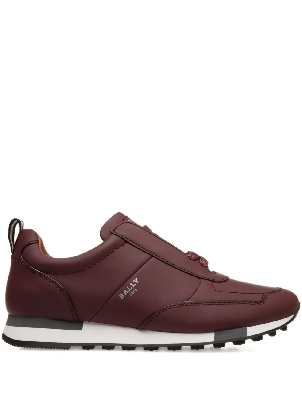 Bally leather logo sneakers Red