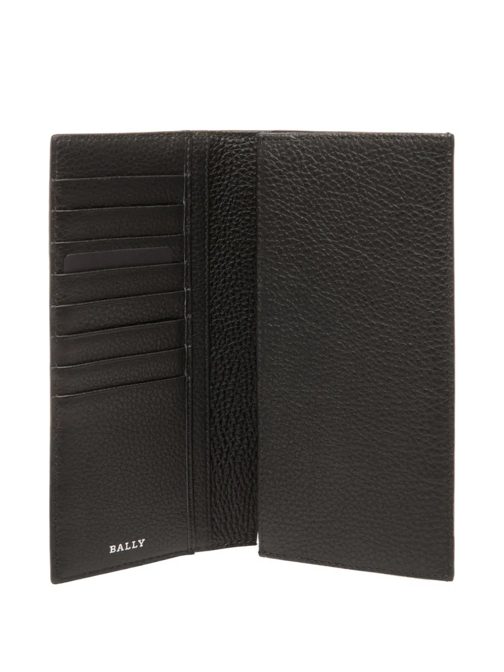 Bally Leren portemonnee met reliëf Zwart