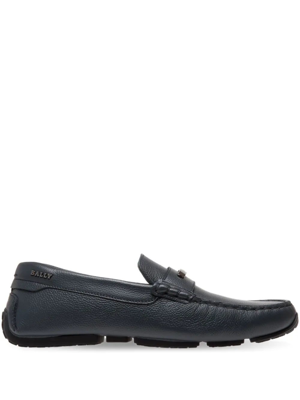 Bally Leren loafers met logoplakkaat Zwart