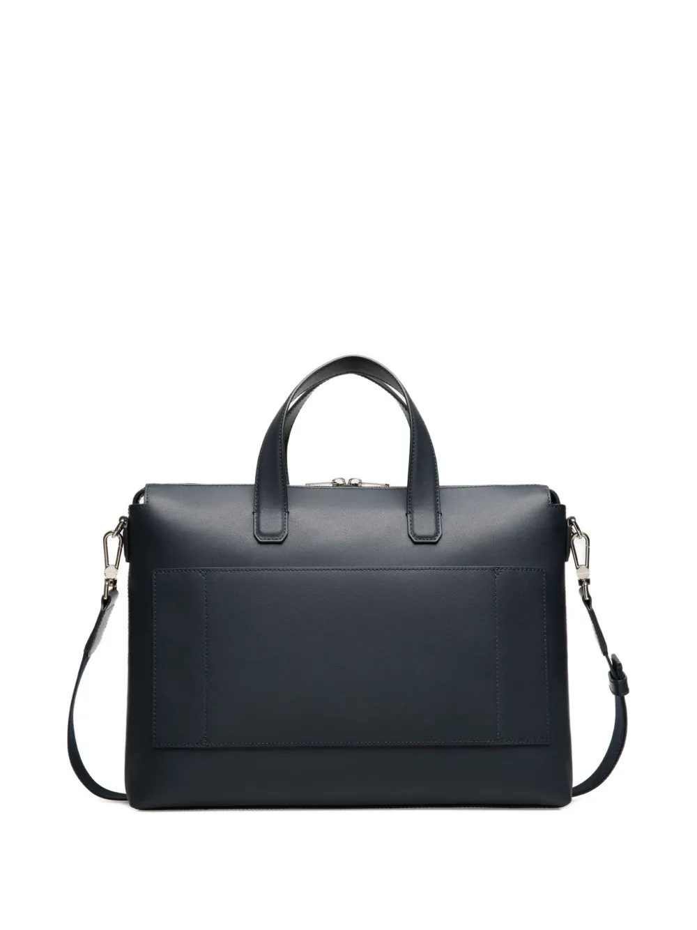 Bally Leren aktetas met lintdetail - Blauw