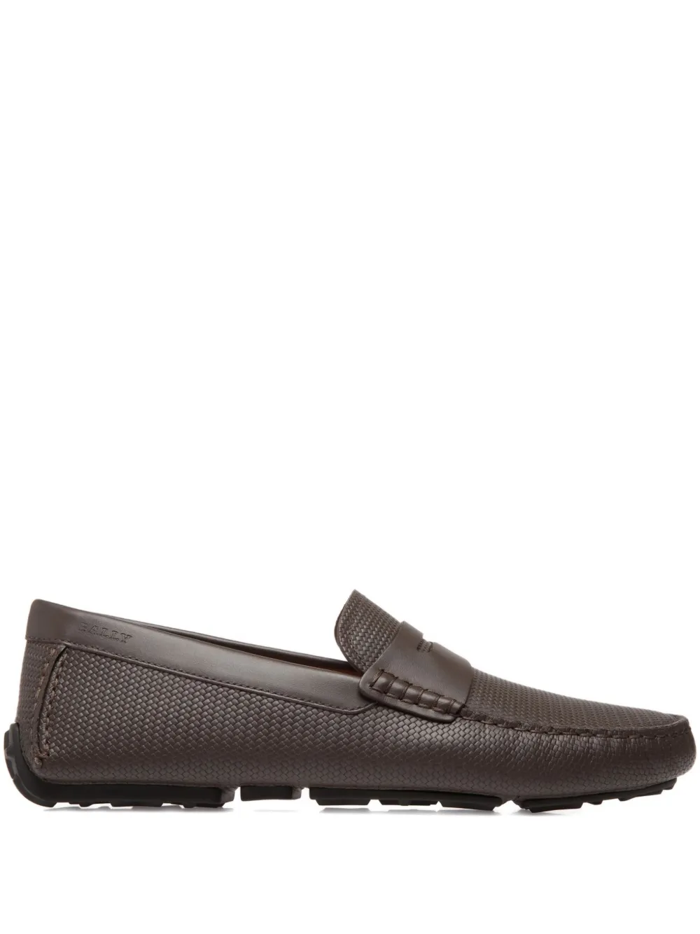 Bally Mocassini Driver in pelle goffrata - Marrone