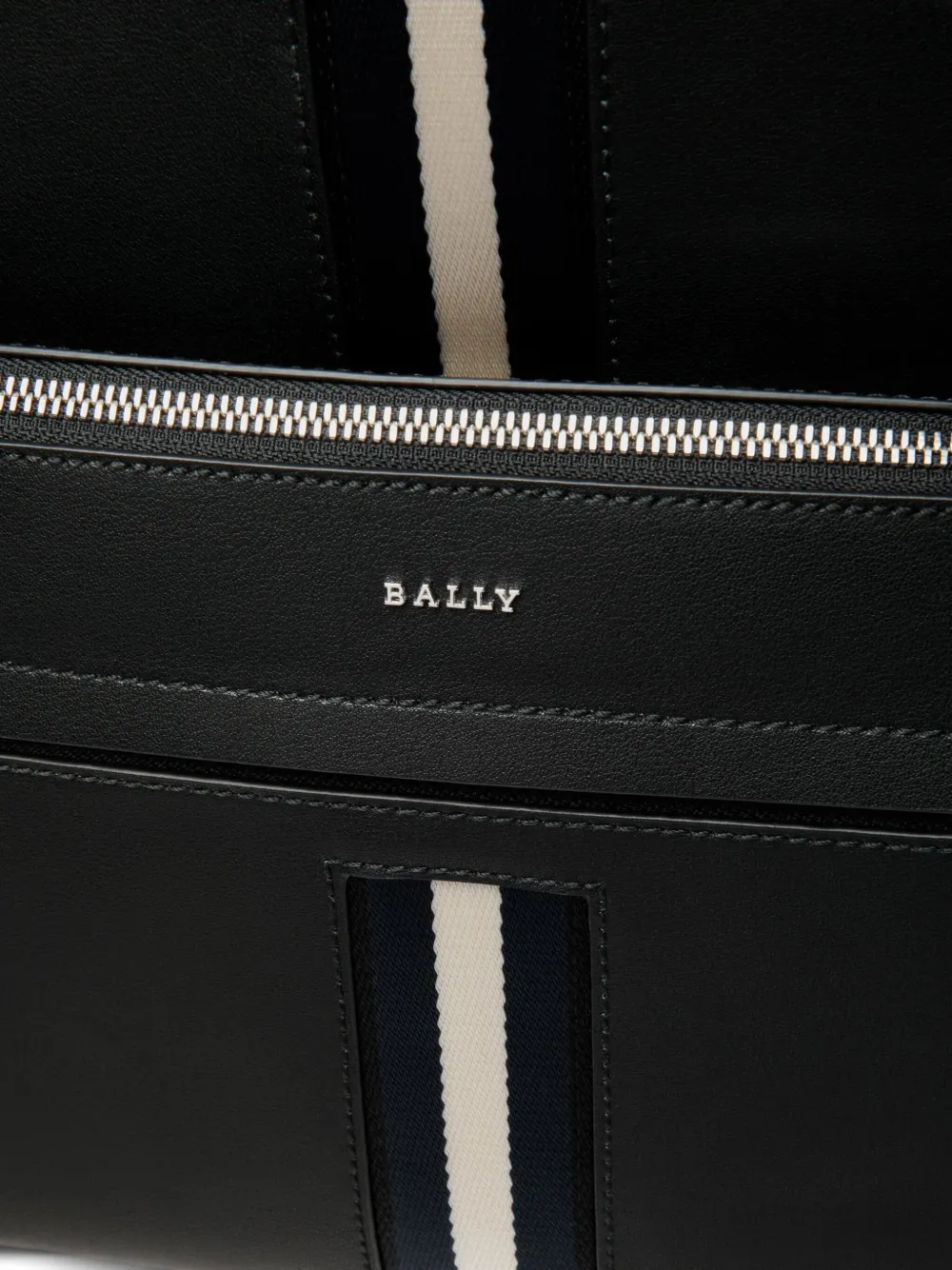 Bally ribbon-detail leather backpack Zwart