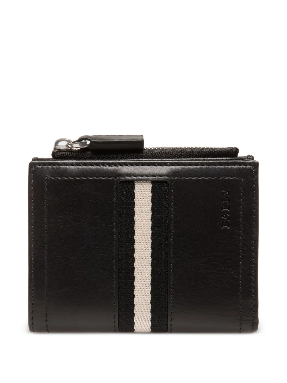Bally Leren portemonnee met lintdetail Zwart